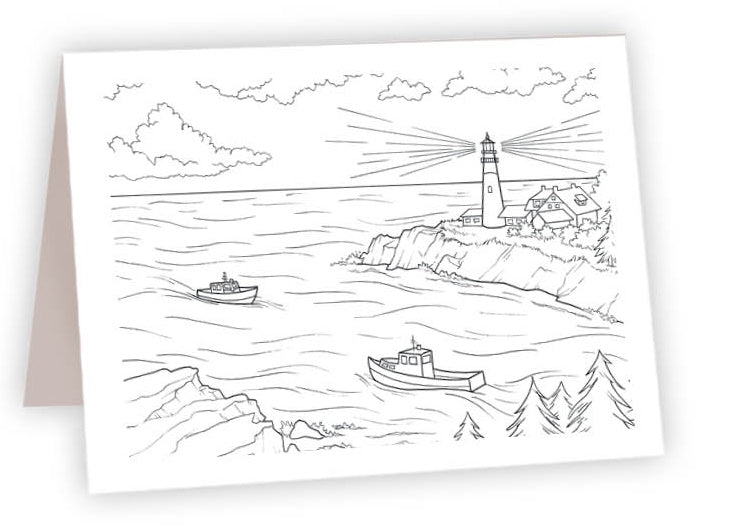 CCO_08 - Lighthouse & Lobster Boats