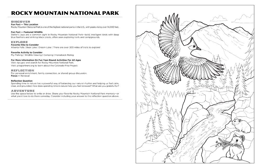 Colorado Nature & Wildlife Coloring Activity Book