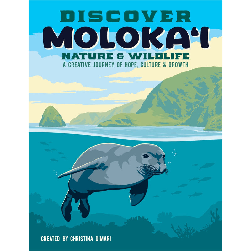 Discover Molokai<br/>expressive art<br/>coloring activity book