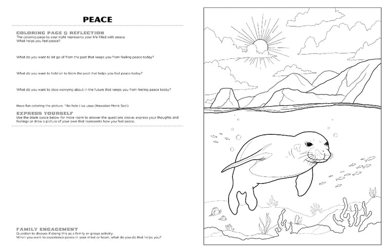 Discover Molokai<br/>expressive art<br/>coloring activity book