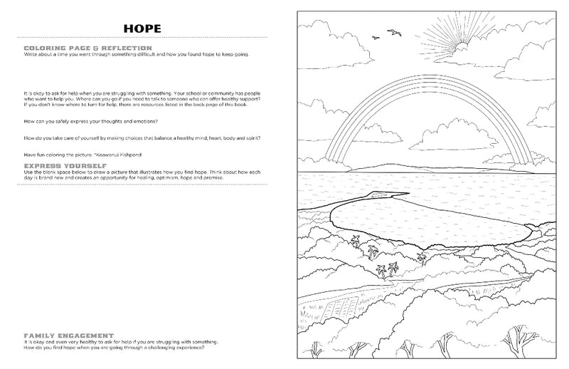 Discover Molokai<br/>expressive art<br/>coloring activity book