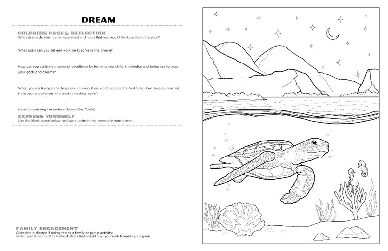 Discover Molokai<br/>expressive art<br/>coloring activity book