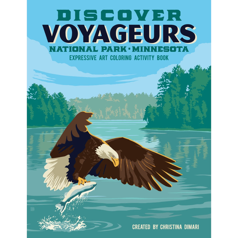 Discover Voyageurs<br/>expressive art<br/>coloring activity book