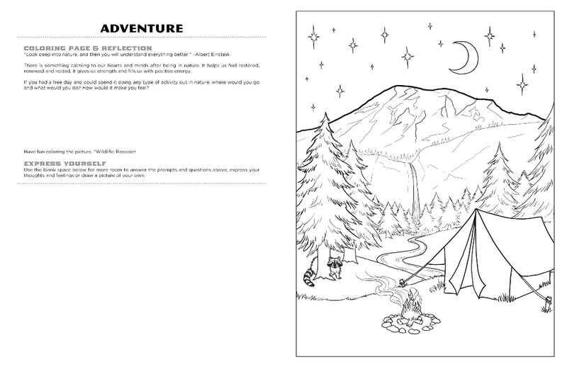 Discover Mt. Rainier<br/>expressive art<br/>coloring activity book